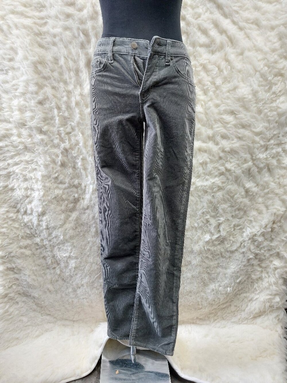 Lauren Ralph Lauren Black Label Women's Grey Corduroy Trousers Size 0